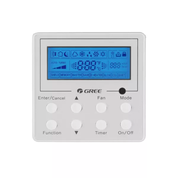 Gree GUD160T/A-S/GUD160W/A-X пульт управления кассетной сплит системой, фото 1
