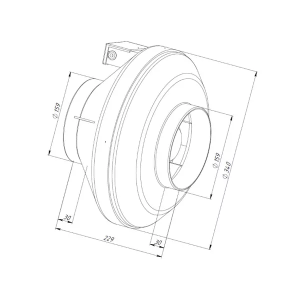 Naveka V(AC1)- 160(D220) круглый канальный вентилятор, фото 2