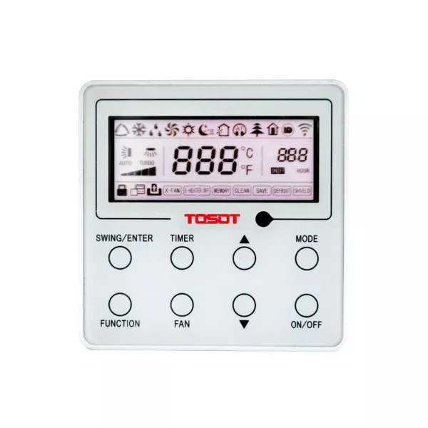 TOSOT T24H-ILD/I/T24H-ILU/O пульт управления канальной сплит системой