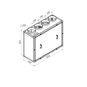 Alasca R1000V AC W приточно-вытяжная вентиляционная установка, фото 3