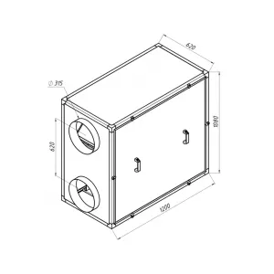 Alasca R1400HAC E приточно-вытяжная вентиляционная установка, фото 3