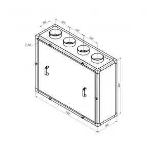 Alasca R500V EC E приточно-вытяжная вентиляционная установка, фото 3